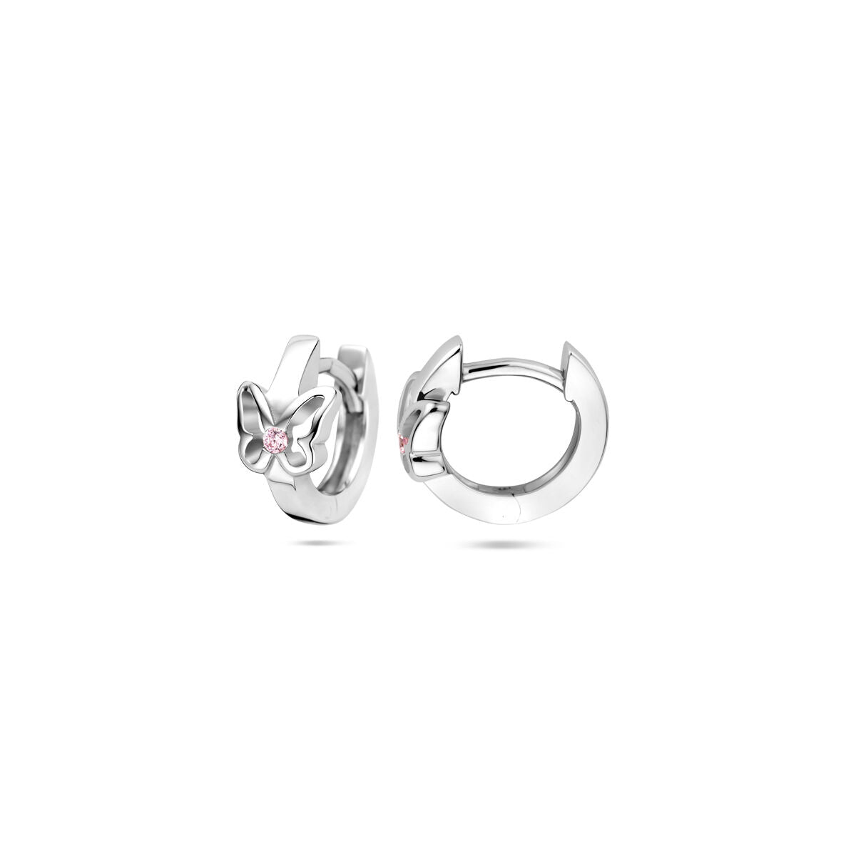 klapoorringen vlinder 10,5 mm zilver gerhodineerd