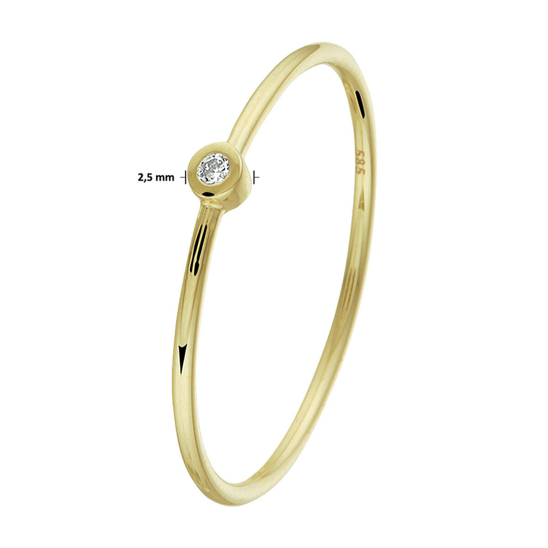 ring diamond 0.015ct h p1 14K yellow gold