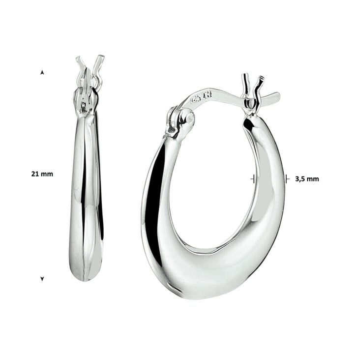 oorringen zilver gerhodineerd