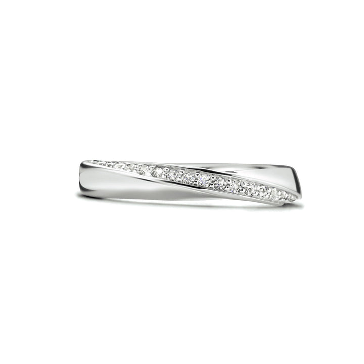 ring zirkonia zilver gerhodineerd