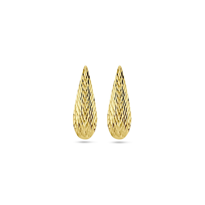 ear studs drop 1 micron silver gold plated (yellow)