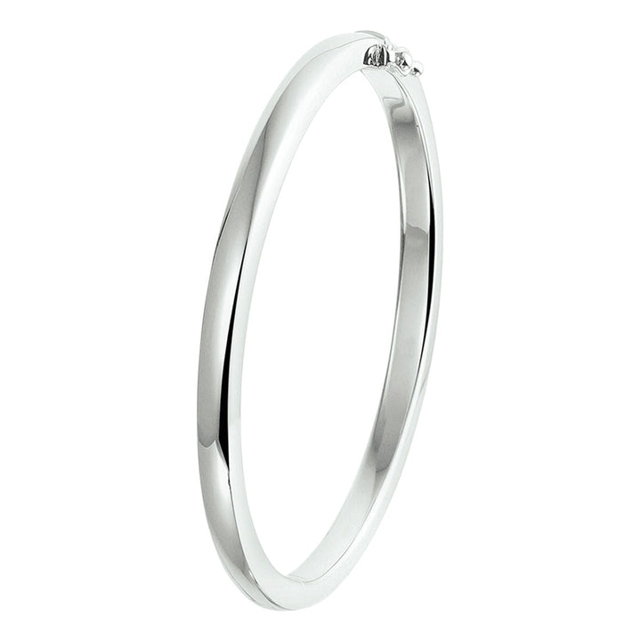 bangle scharnier massief 6 mm zilver gerhodineerd