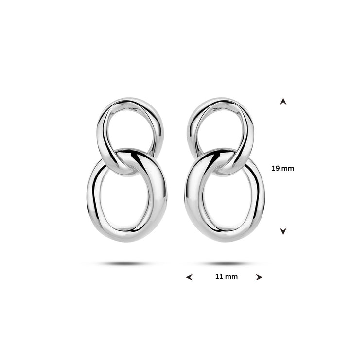 Ohrringe Gliedersilber rhodiniert