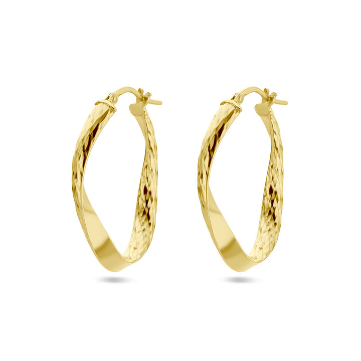 Ohrringe diamantiert 1 Mikron Silber vergoldet (gelb)