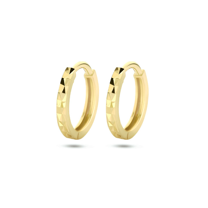 drop earrings diamond-plated 14K yellow gold