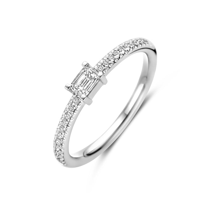 ring diamant 0.35ct h si 14K witgoud