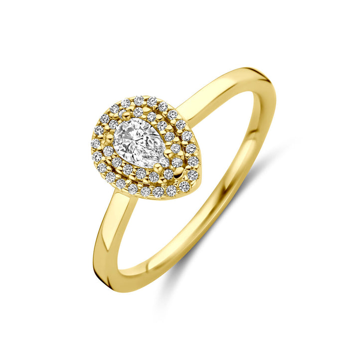 ring diamant 0.36ct h si 14K geelgoud