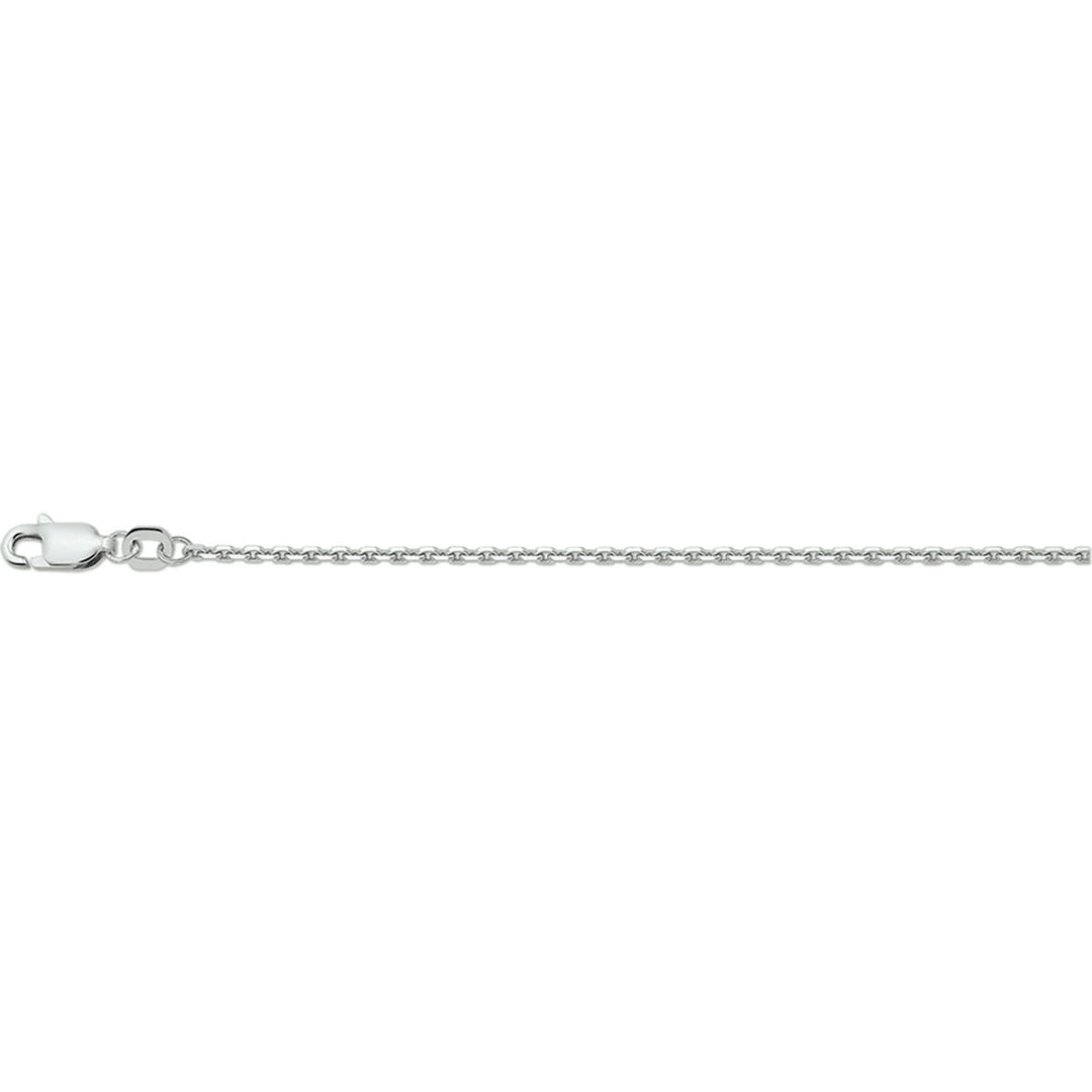 Halskette Anker diamantiert 1,6 mm Silber rhodiniert