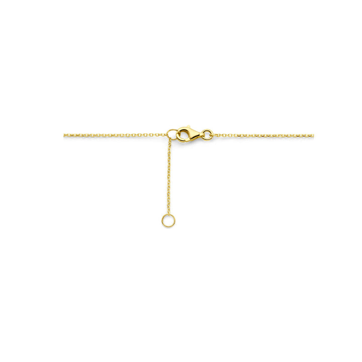 Gold ladies necklace natural colored stones 14K