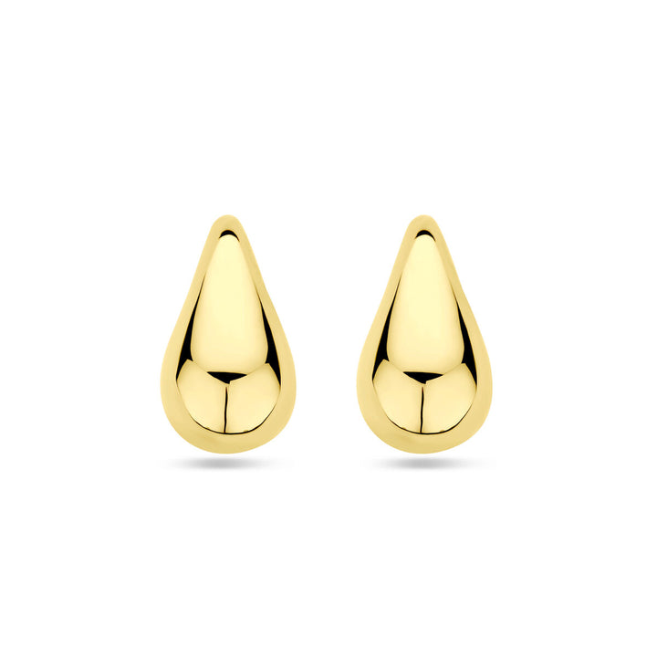 oorknoppen druppel 30 mm 1 micron zilver verguld (geel)