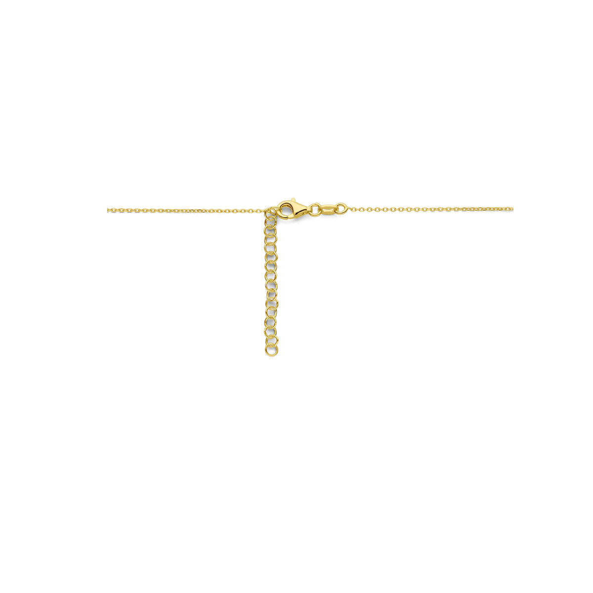 necklace hearts 41 + 4 cm 3 micron silver gold plated (yellow)