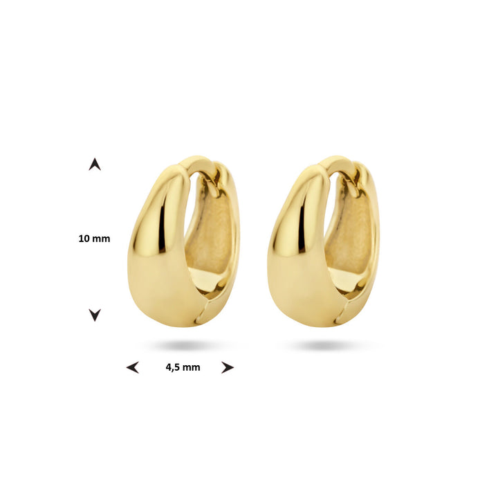 klapoorringen 1 micron zilver verguld (geel)