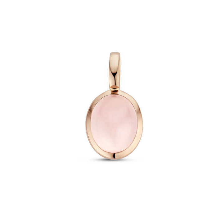 rose quartz pendant 14K rose gold