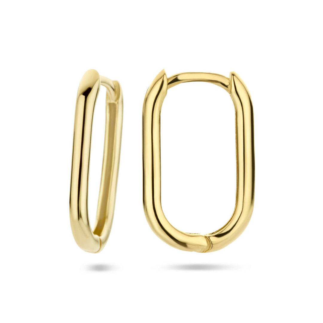 Tropfenohrringe Büroklammer 14K Gelbgold