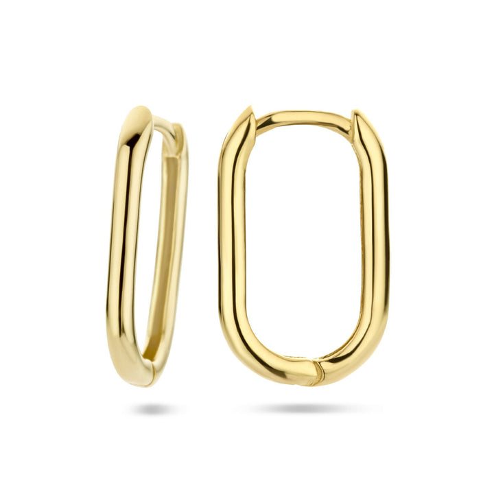 Tropfenohrringe Büroklammer 14K Gelbgold