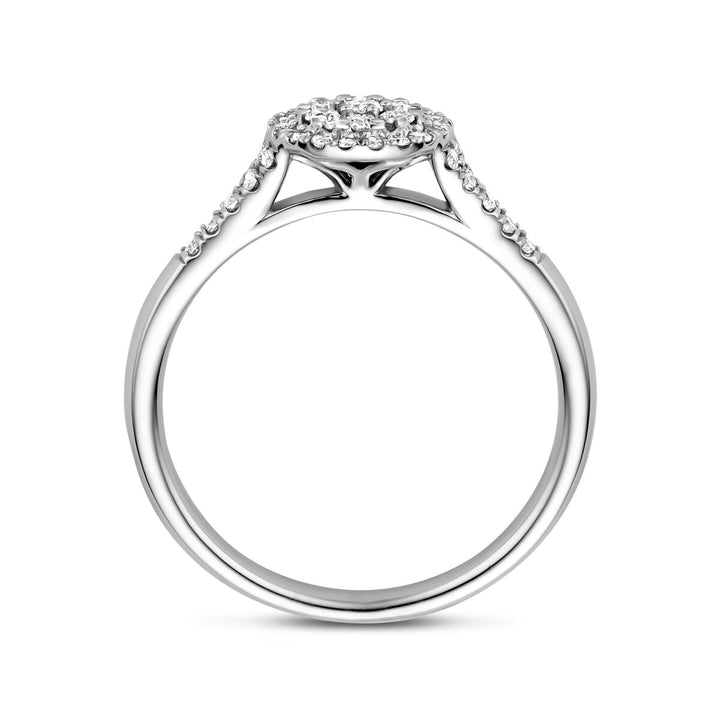 ring diamant 0.36ct h si 14K witgoud