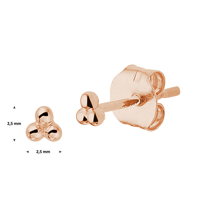 ear studs beads 14K rose gold