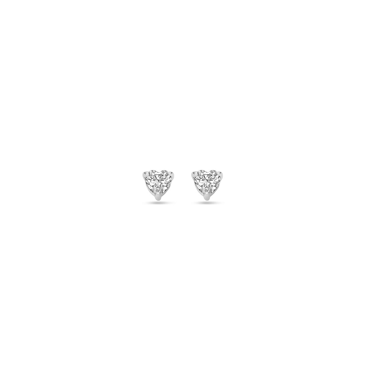 oorknoppen hartje zirkonia 3,5 mm zilver gerhodineerd