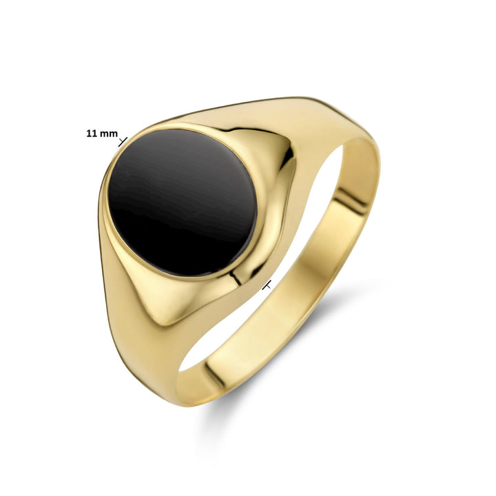 signet ring onyx 14K yellow gold