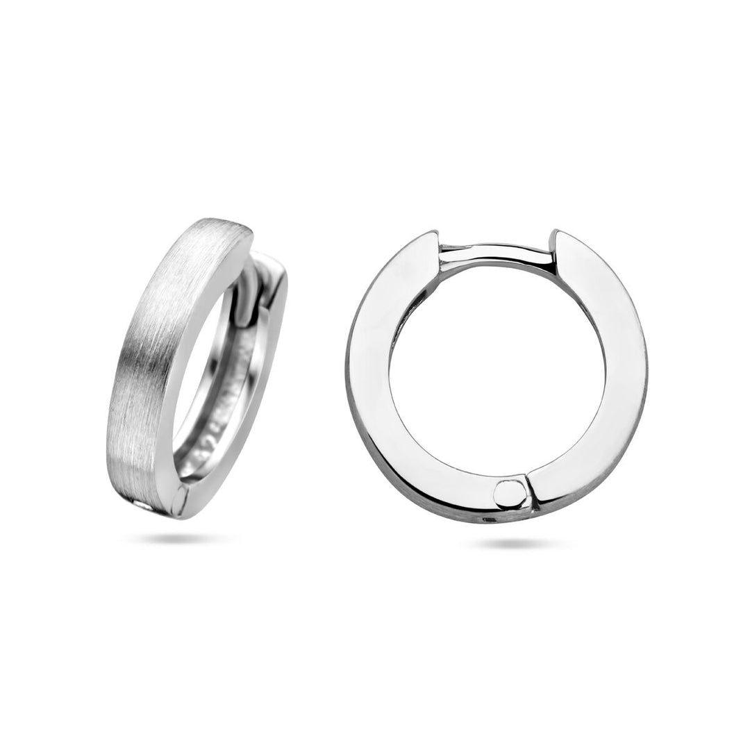 klapoorringen vlak 2,5 mm poli/mat zilver gerhodineerd