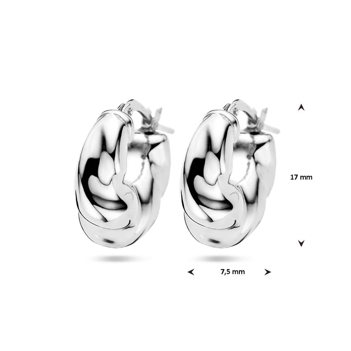 oorringen zilver gerhodineerd