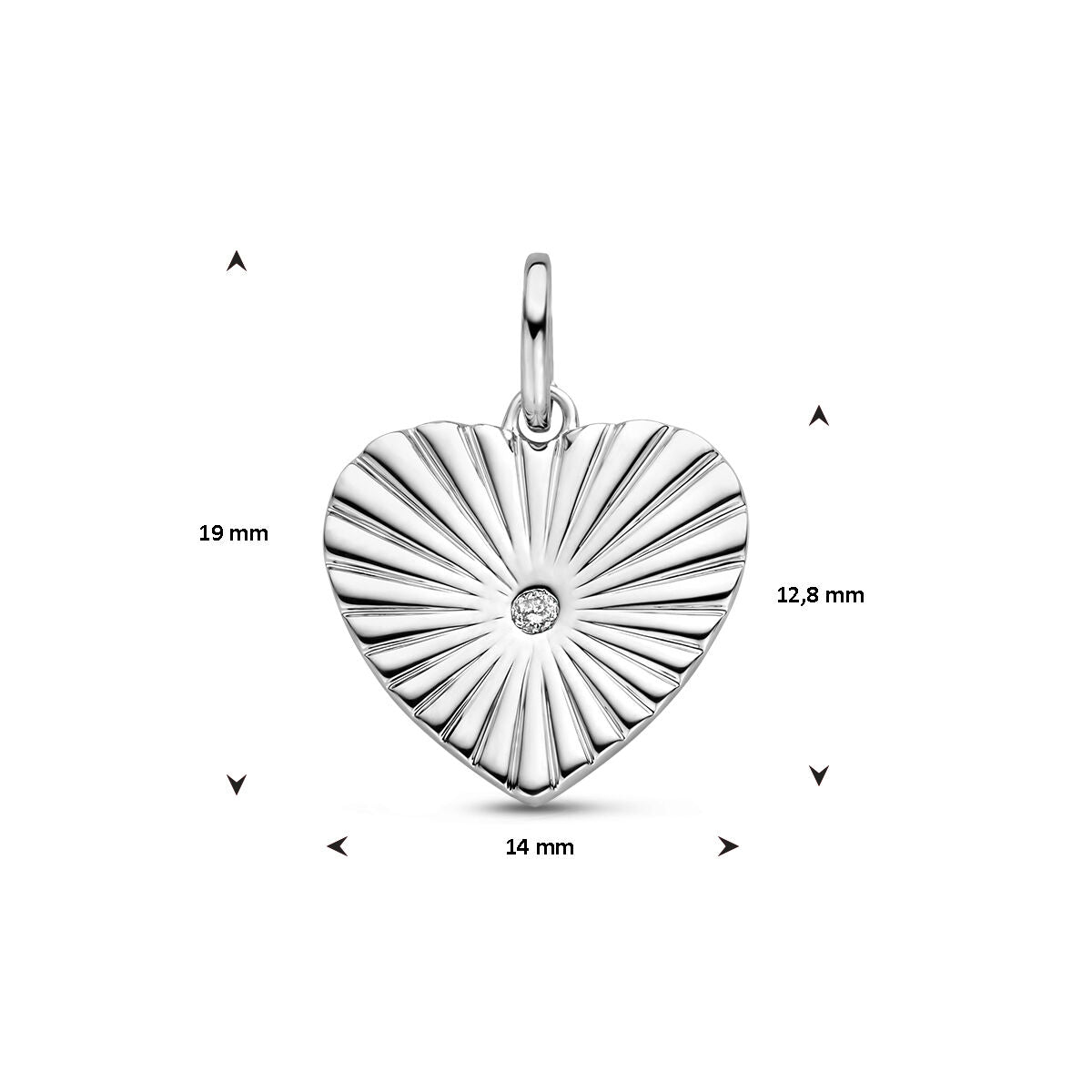 hanger hart diamant 0.015ct j p1 zilver gerhodineerd