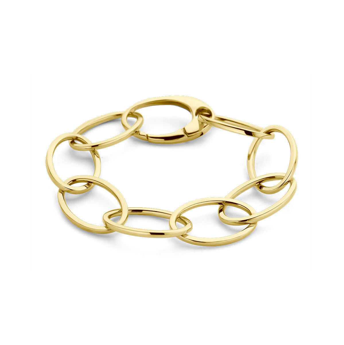 armband 16 mm 19,5 cm 14K geelgoud
