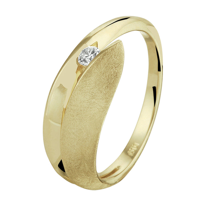 ring diamond 0.07ct h si 14K yellow gold
