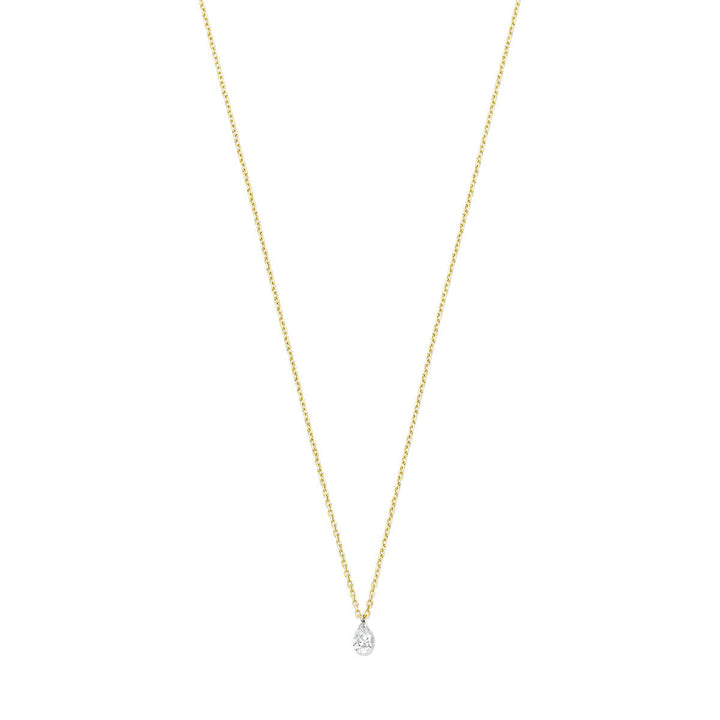 diamond necklace 40 – 42 – 44 cm 0.10ct g si 18K yellow gold