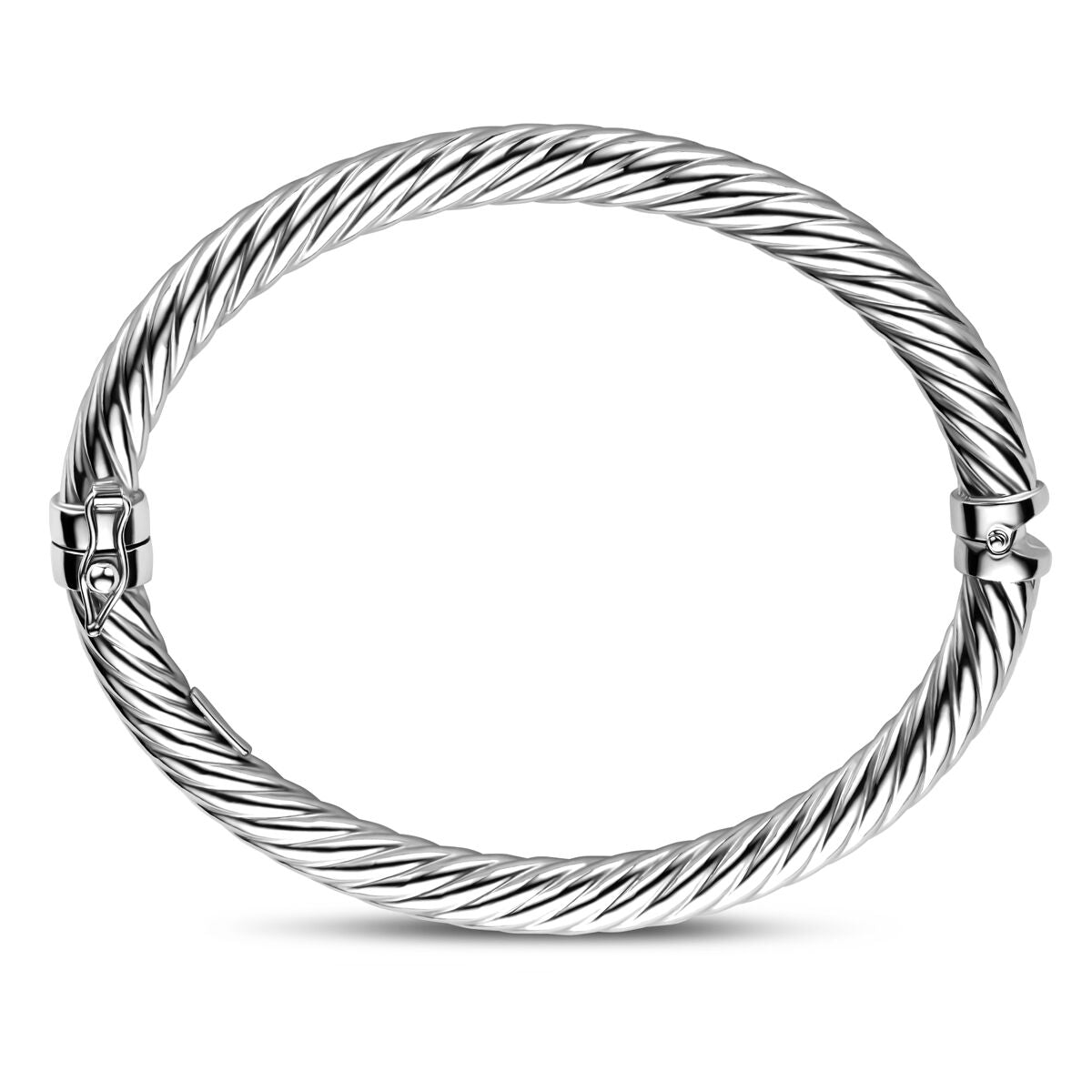 Zilveren Bangle armband 925 gerhodineerd