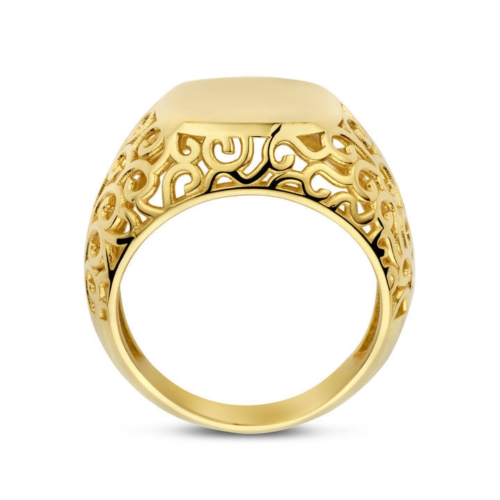 graveerring filigrain 14K geelgoud