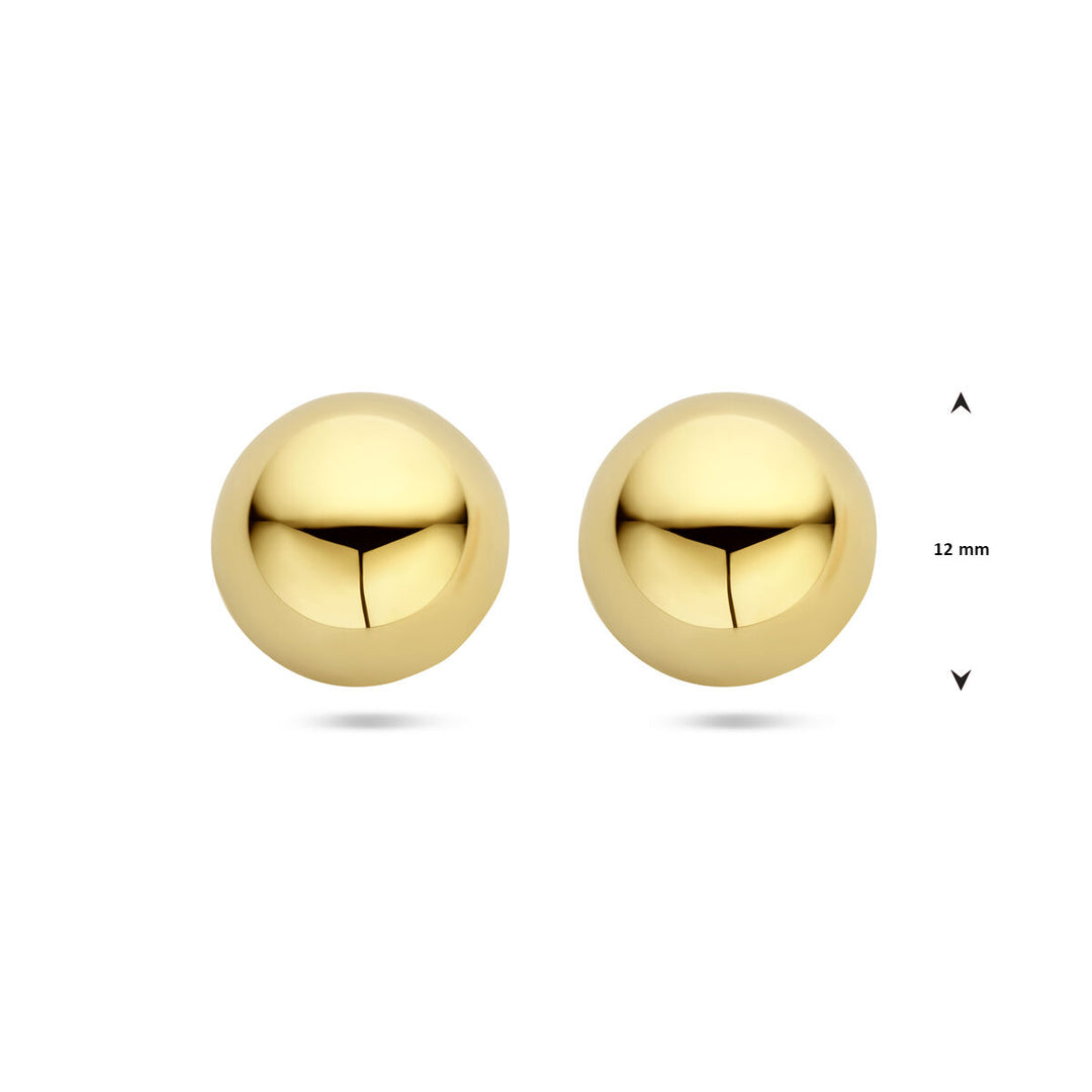 oorknoppen half-bol 14K geelgoud