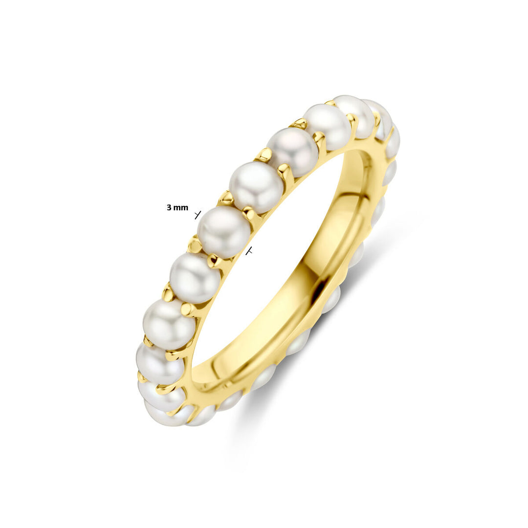 ring parel 14K geelgoud