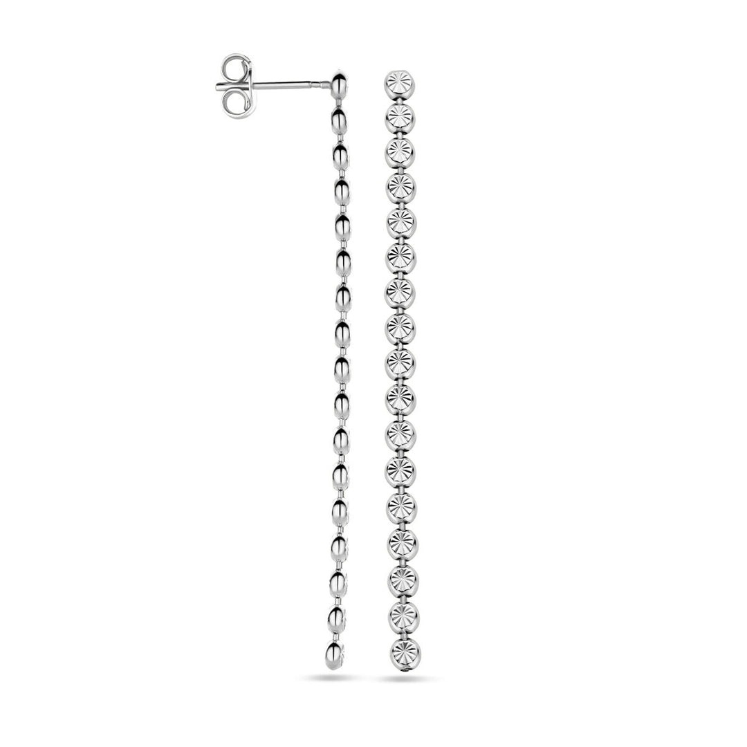 oorhangers gediamanteerd 55 mm zilver gerhodineerd