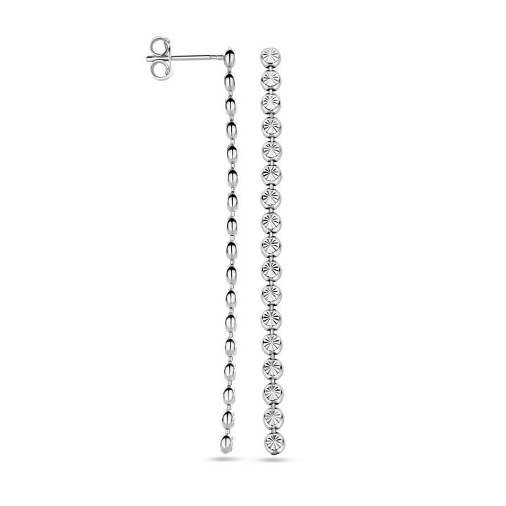 oorhangers gediamanteerd 55 mm zilver gerhodineerd