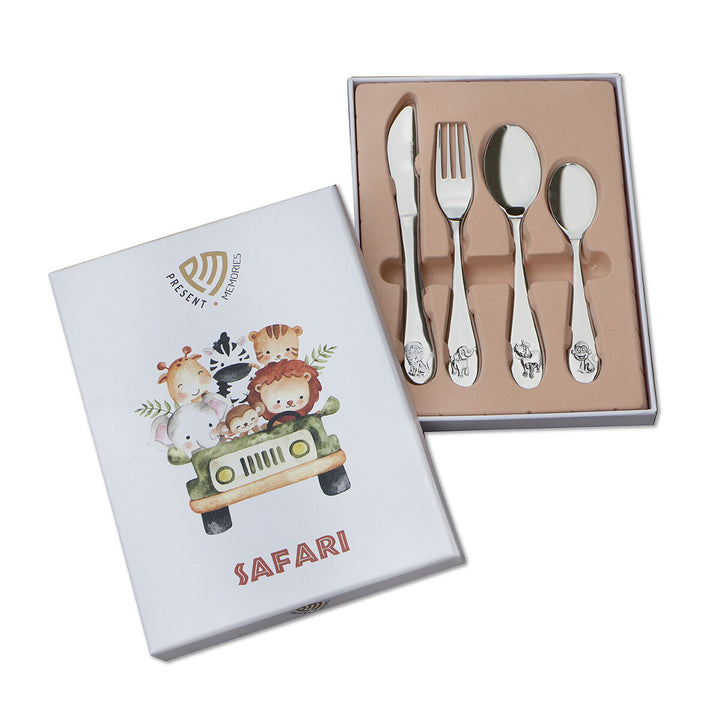 children's cutlery safari stainless steel