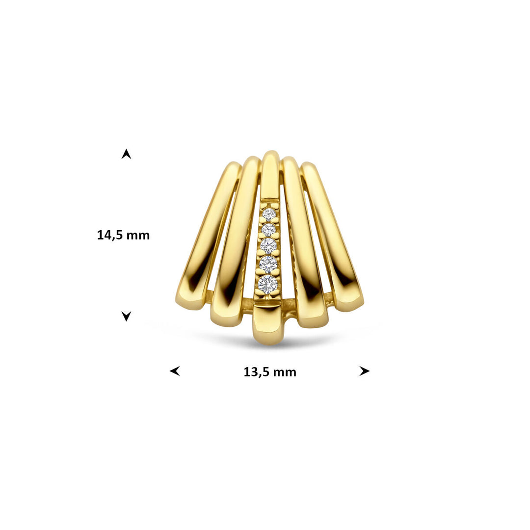 Gouden hanger met diamant – 14k geelgoud