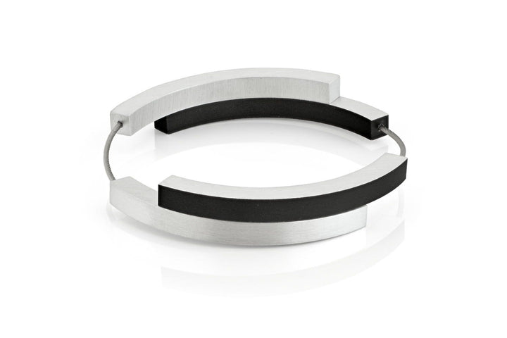 Armband Vier bogen Zwart A32Z