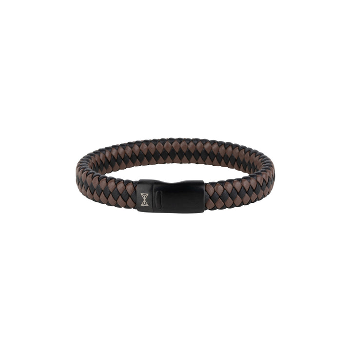 Leather bracelet men - Iron Jack Black-Brown-on-Black