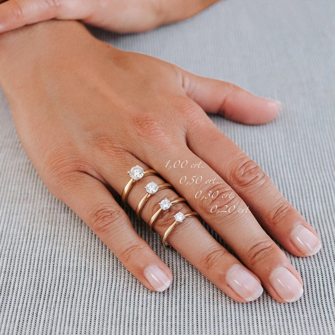 Ring Olivia 1,00 crt. geelgoud