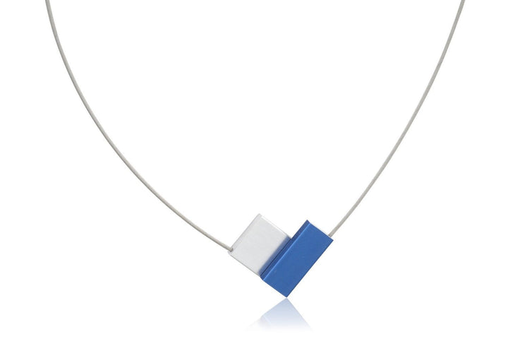 Necklace V-shape Blue C150B