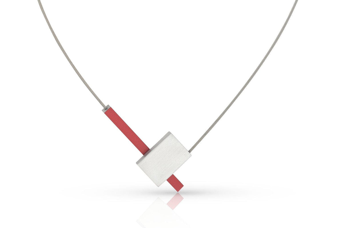 Necklace V-shape with bar C261R