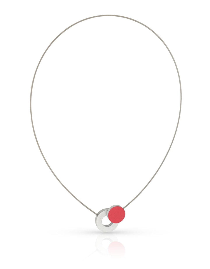 Necklace Colored circle and a ring C265R