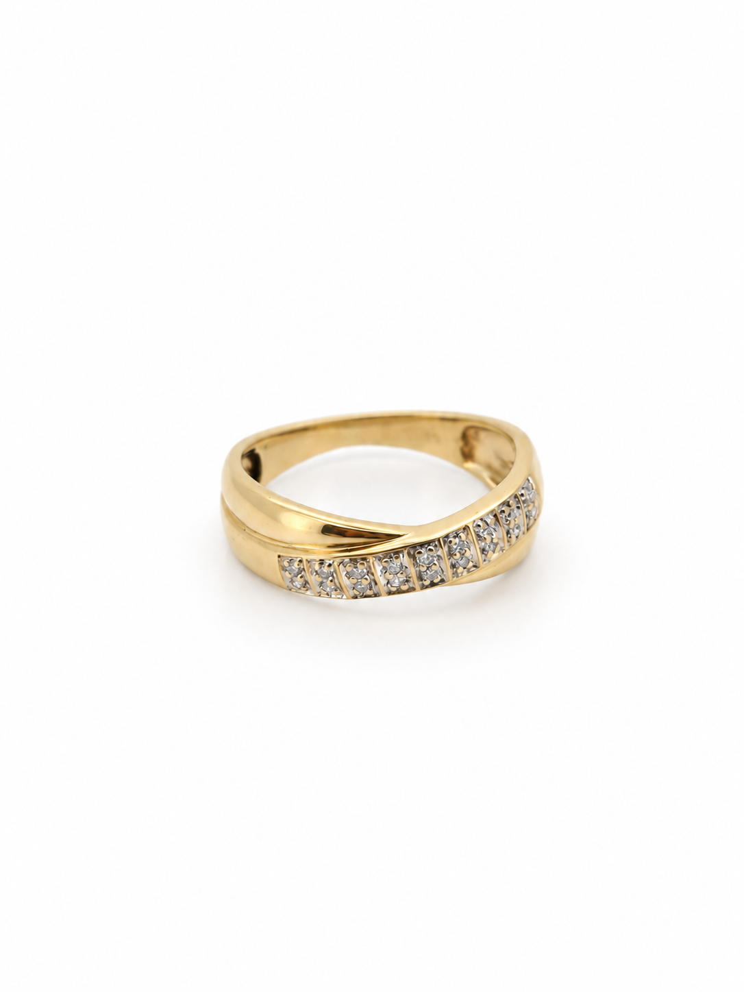 vintage gouden ring 14k diamant 2.9gr