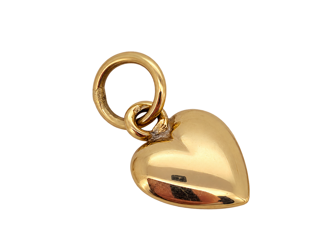 vintage gouden hanger 14k hart