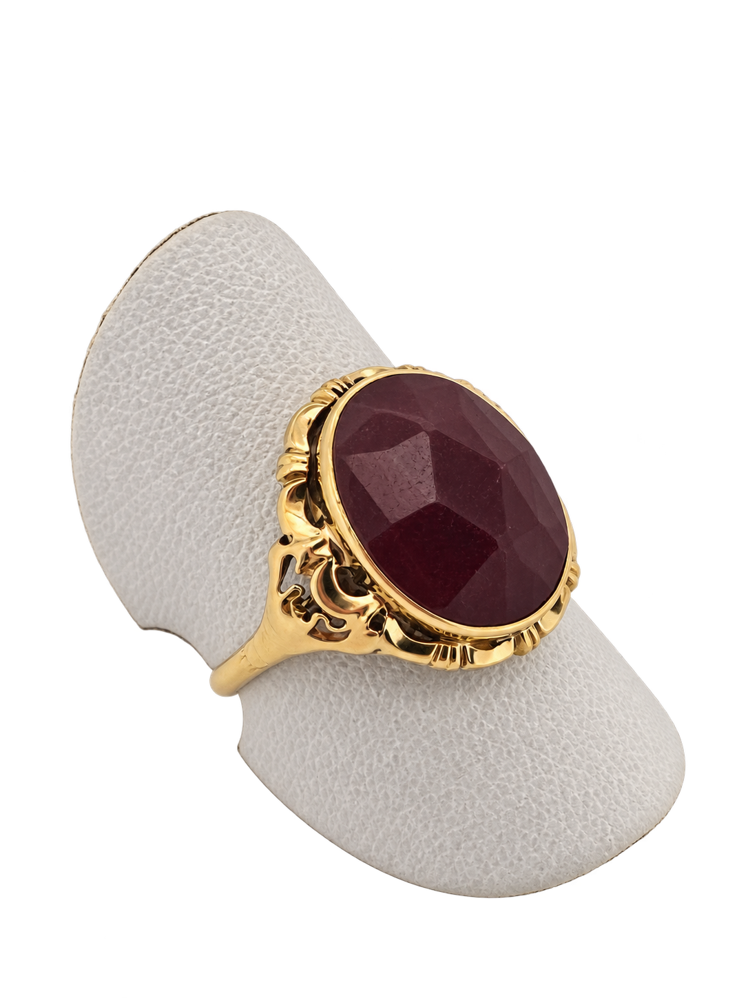vintage gouden ring carneool 14k 3.1gr
