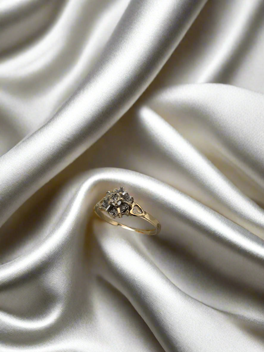 vintage gouden ring 14k diamant 1.3gr