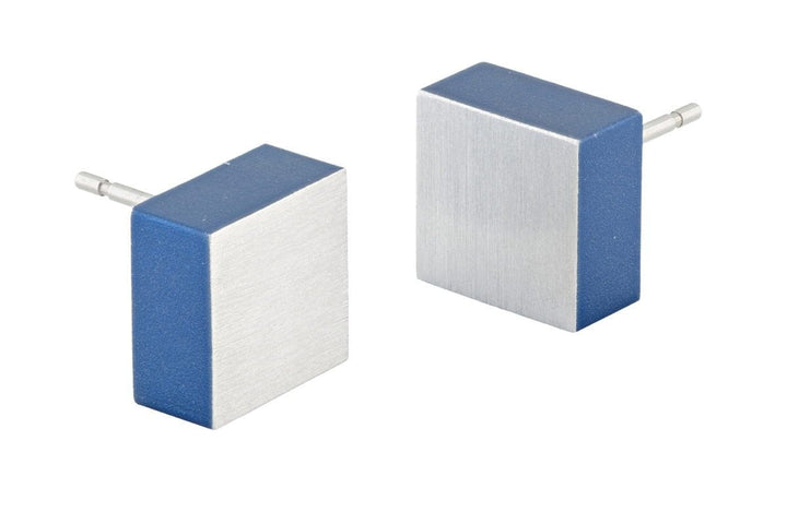 Ear Stud Square Blue O15B