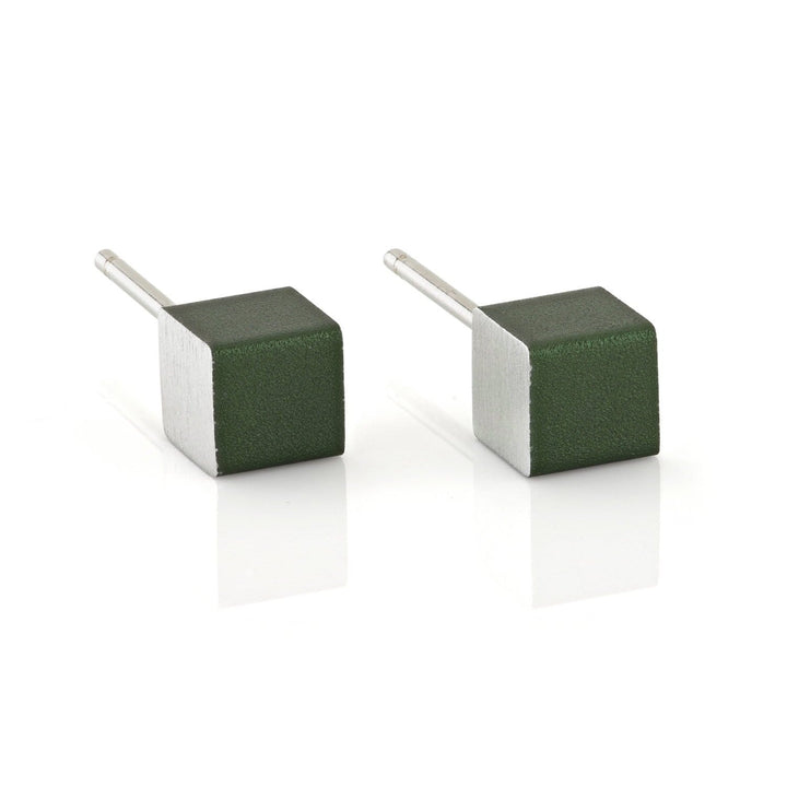 Earring Cubes Green O28GR