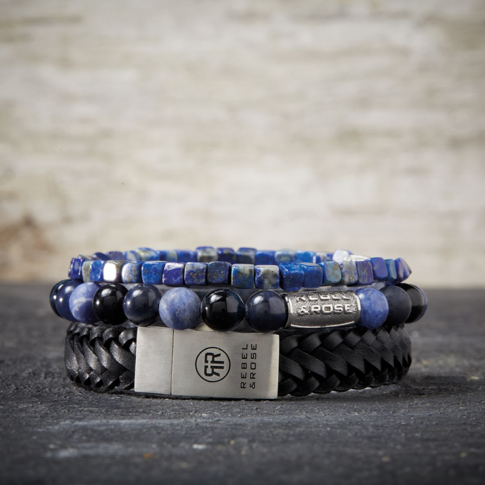 Roll The Dice - Lapis Lazuli - 4mm - Heren Kralen Armband